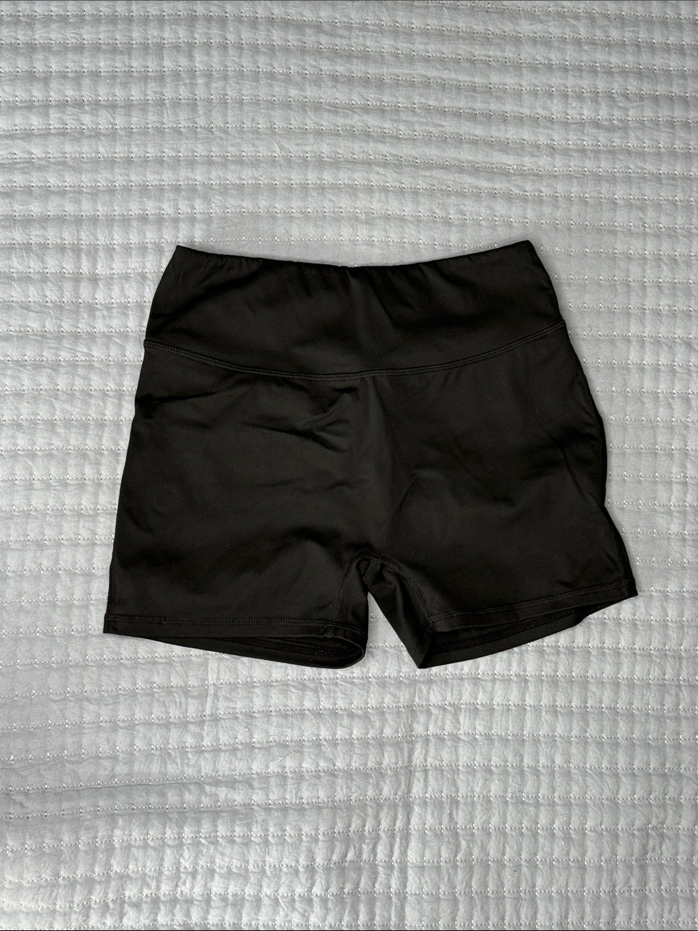 Women's High-Waist Black Performance Shorts